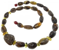 Beads made of amber stones